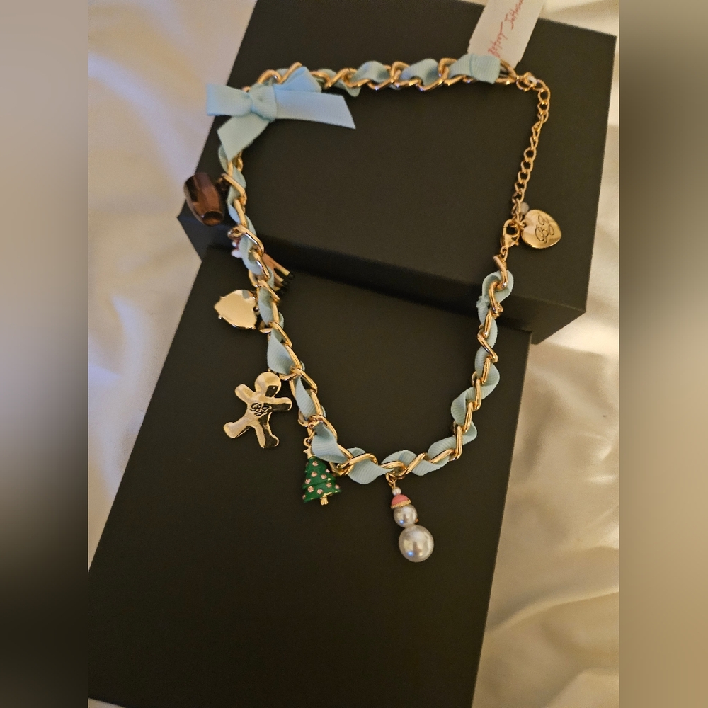 Betsey Johnson Christmas charm necklace